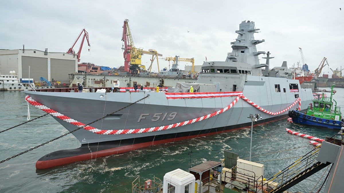 Turkish Navy’s fifth Istif-class frigate hits the water
